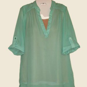 Rue 21, aqua green 3/4/sleeved blouse, Size S